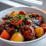 Alkoholfreier Coq Au Vin Bowl: Herzhaft mit Kartoffeln & Karotten
