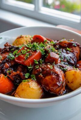 Alkoholfreier Coq Au Vin Bowl: Herzhaft mit Kartoffeln & Karotten