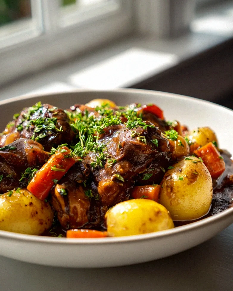 Alkoholfreier Coq Au Vin Bowl: Herzhaft mit Kartoffeln & Karotten – Schritt 2