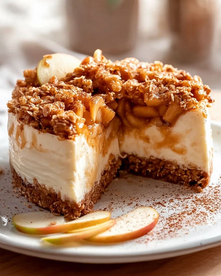 Apple Crumble Cheesecake – Schritt 2