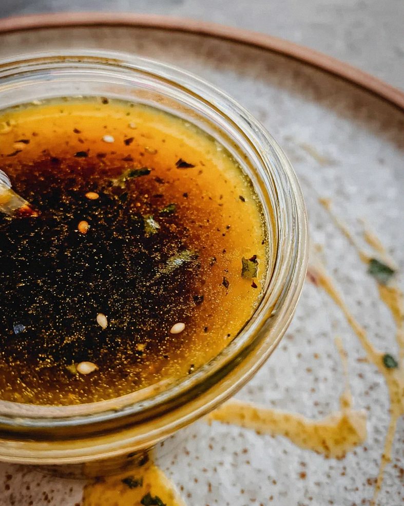 Balsamico-Senf-Honig-Dressing – Schritt 1