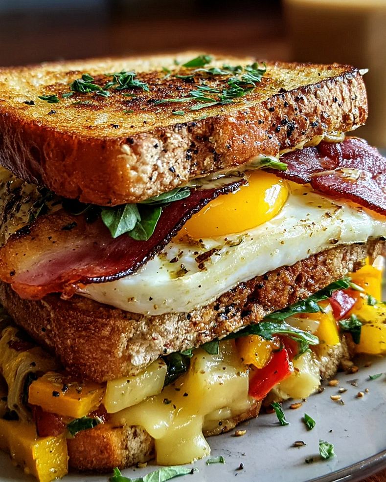Bauernfrühstücks-Sandwich – Schritt 1
