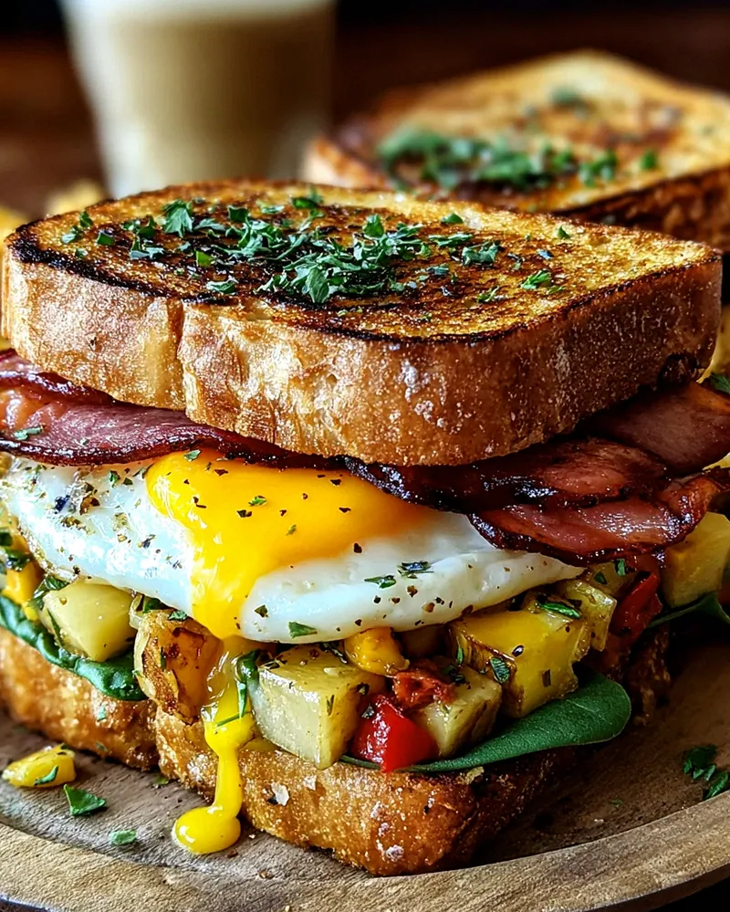 Bauernfrühstücks-Sandwich – Schritt 2