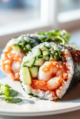 Blitzschnelle Scharfe Garnelen-Sushi Wraps mit Sriracha Mayo