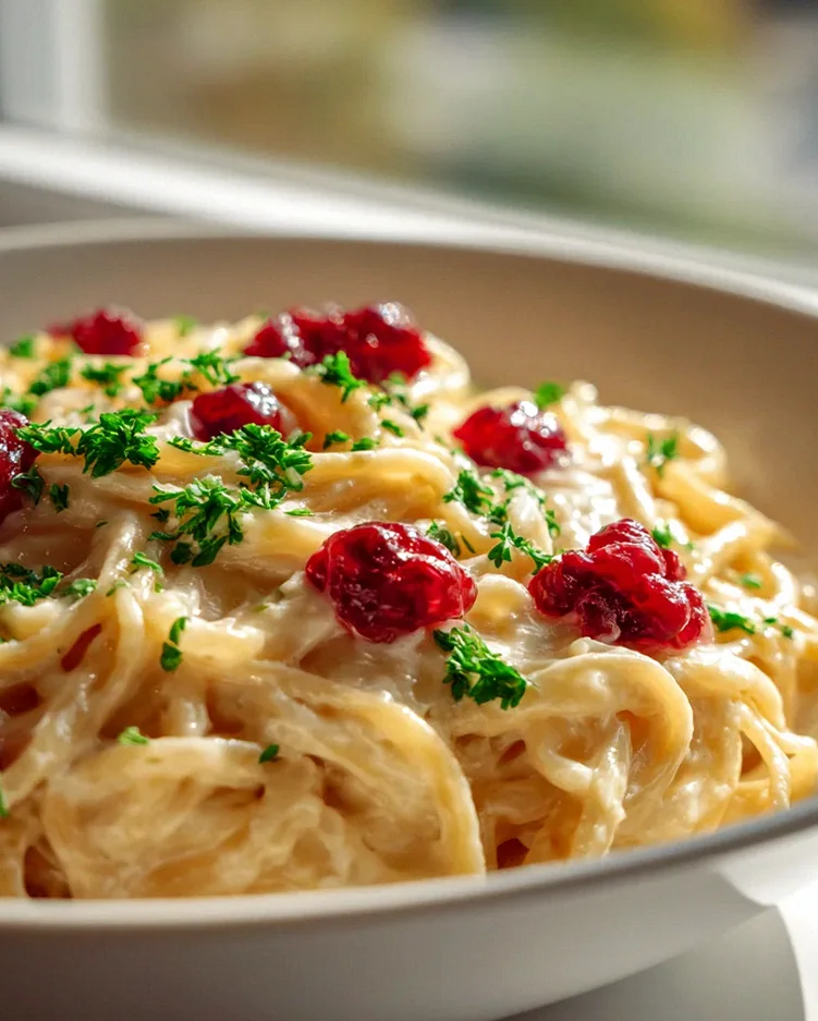 Brie Pasta mit fruchtigem Preiselbeer-Kompott – lecker & frisch! – Schritt 1