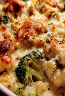 Brokkoli Hähnchen Auflauf mit Frischkäse und Mozzarella