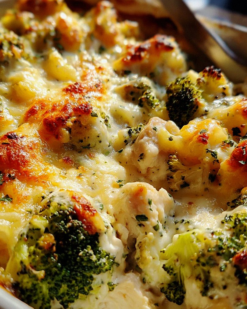 Brokkoli Hähnchen Auflauf mit Frischkäse und Mozzarella – Schritt 1