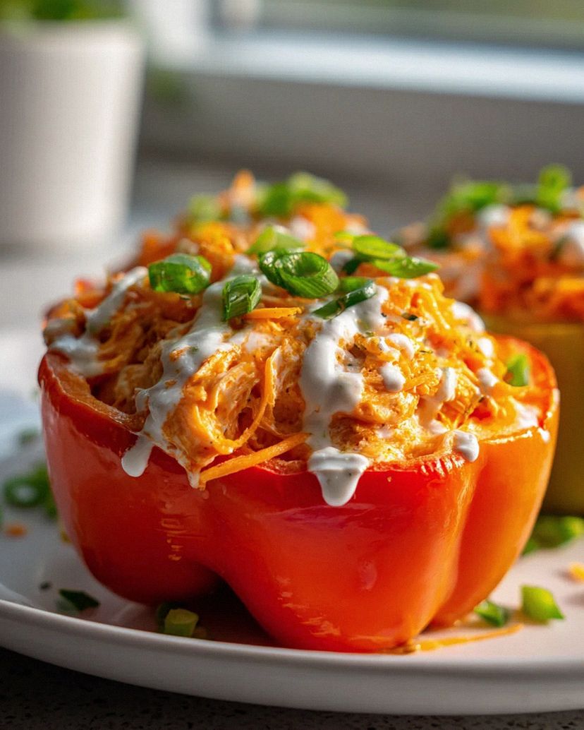 Buffalo Chicken Stuffed Peppers – Pikante Paprika-Sensation! – Schritt 1