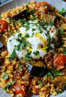 Bulgur mit Tomaten, Auberginen und Joghurt