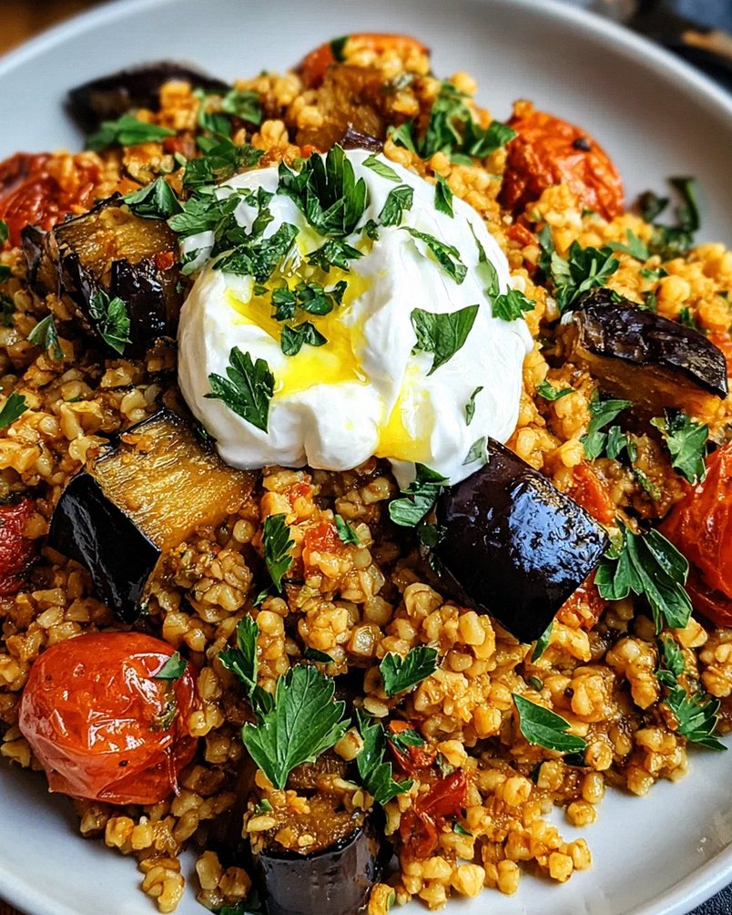 Bulgur mit Tomaten, Auberginen und Joghurt – Schritt 1