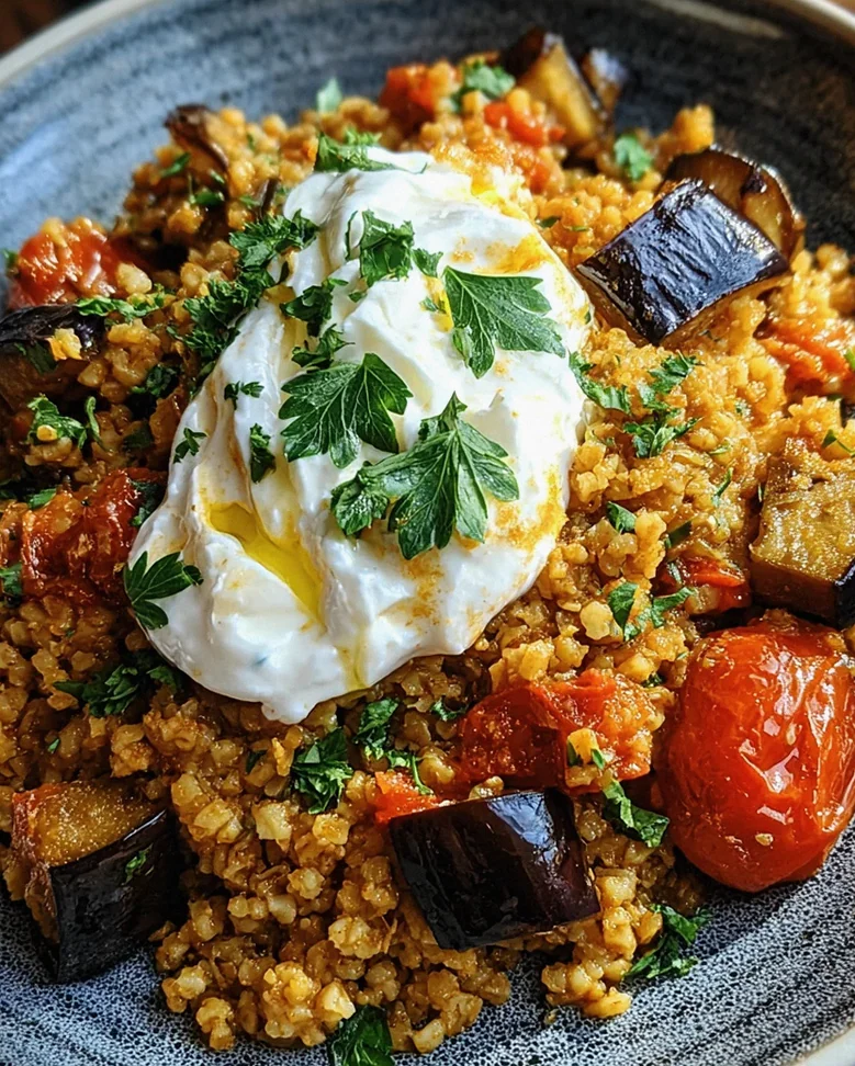 Bulgur mit Tomaten, Auberginen und Joghurt – Schritt 2