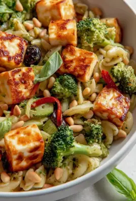 Bunter Halloumi-Pasta-Salat: Frisch & lecker genießen!