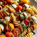 Caprese-Pasta-Salat mit Balsamico-Glasur – frisch & lecker!