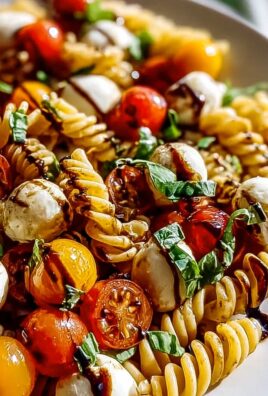 Caprese-Pasta-Salat mit Balsamico-Glasur – frisch & lecker!