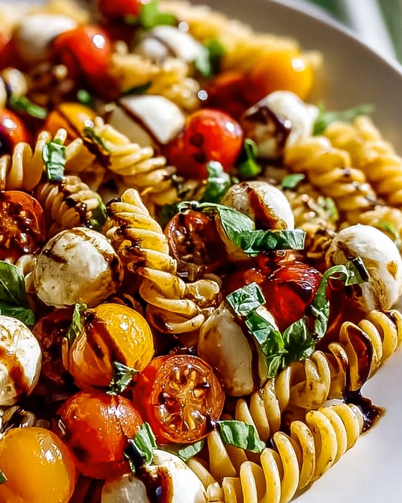 Caprese-Pasta-Salat mit Balsamico-Glasur – frisch & lecker! – Schritt 1