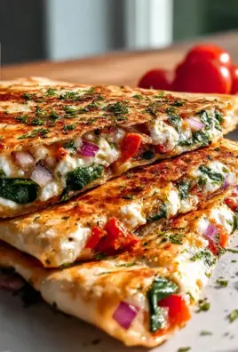 Cheesy Mediterranean Quesadilla: Leckere Fusion aus Käse und Gemüse