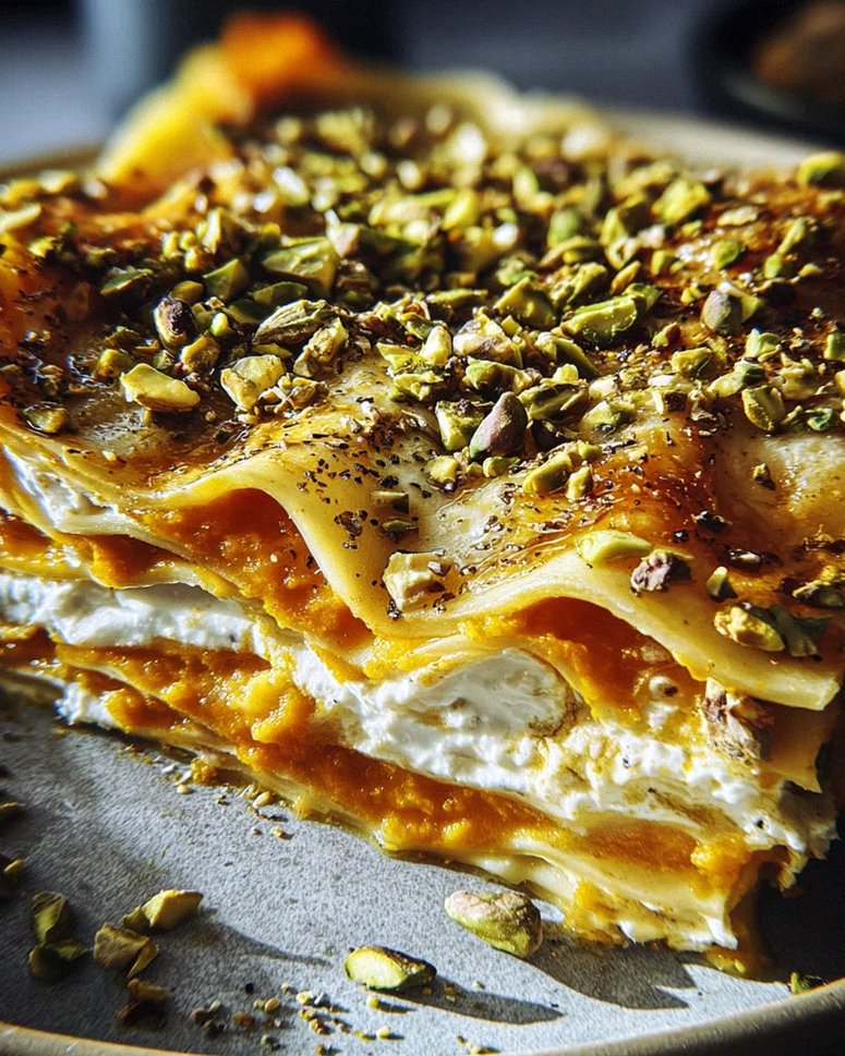 Cremige Kürbislasagne mit Ricotta und Pistazien – Schritt 1