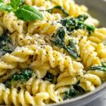 Cremige One Pot Pasta mit Linsen und Spinat – Einfach lecker!