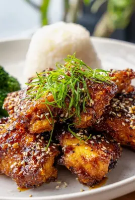 Crispy Caramel Sesame Chicken Delight