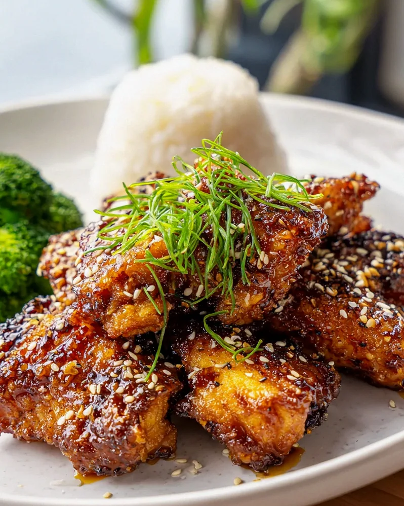 Crispy Caramel Sesame Chicken Delight – Schritt 1