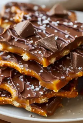 Das beste Rezept für gesalzene Karamell-Brezel-Bark