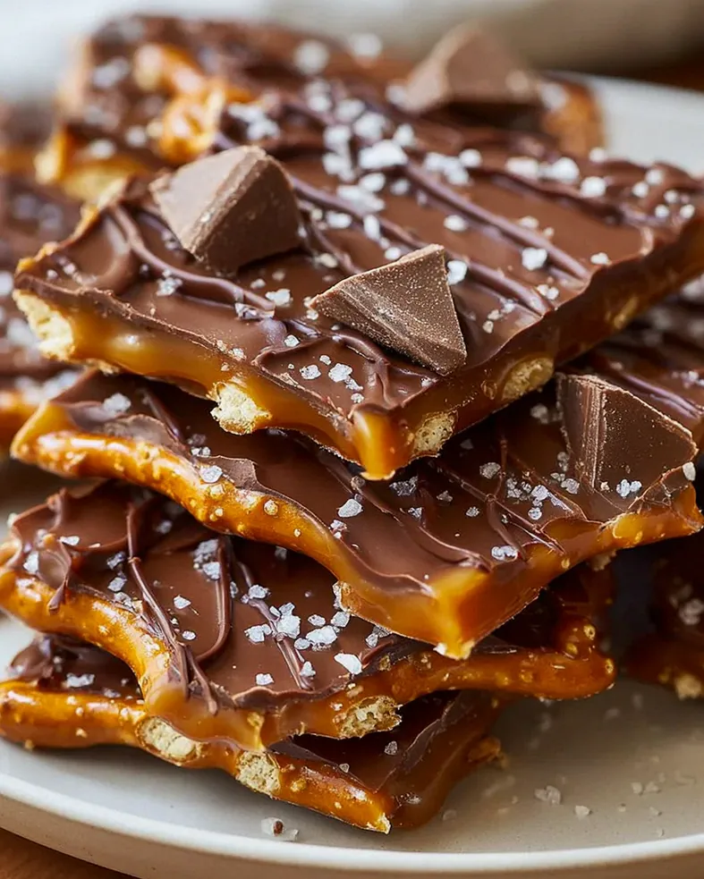 Das beste Rezept für gesalzene Karamell-Brezel-Bark – Schritt 1