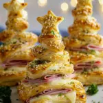 Delicious Beef turkey ham Cheese Puff Pastry Christmas Trees Recipe