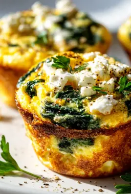 Delicious Spinach Feta Egg Muffins