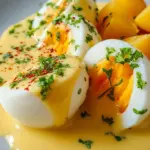 Eier in Senfsoße