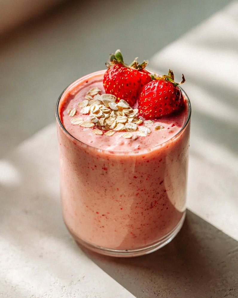 Erdbeer Haferflocken Smoothie – Schnell & gesund genießen! – Schritt 1