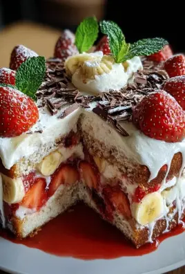 Erdbeer-Stracciatella-Bananen-Torte