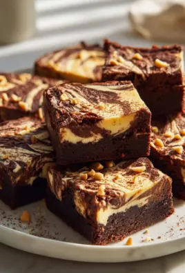 Erdnussbutter-Swirl Frischkäse Brownies – unwiderstehlich!