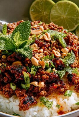 Erfrischendes Wacholdertee-Extrakt-Limetten-Rindfleisch mit Kokosnuss