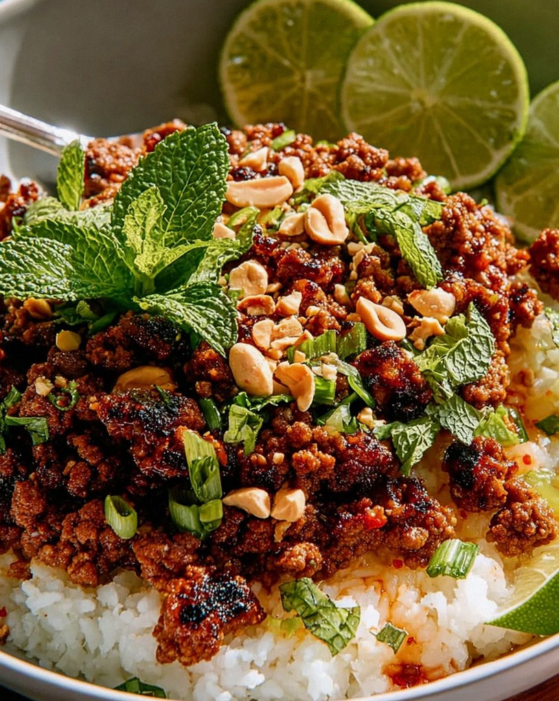 Erfrischendes Wacholdertee-Extrakt-Limetten-Rindfleisch mit Kokosnuss – Schritt 1