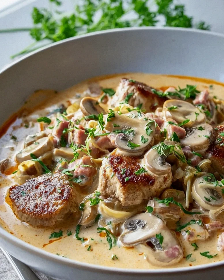 Filettopf mit Champignons – Schritt 1