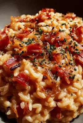 Französisches Zwiebel und Putenspeck Risotto