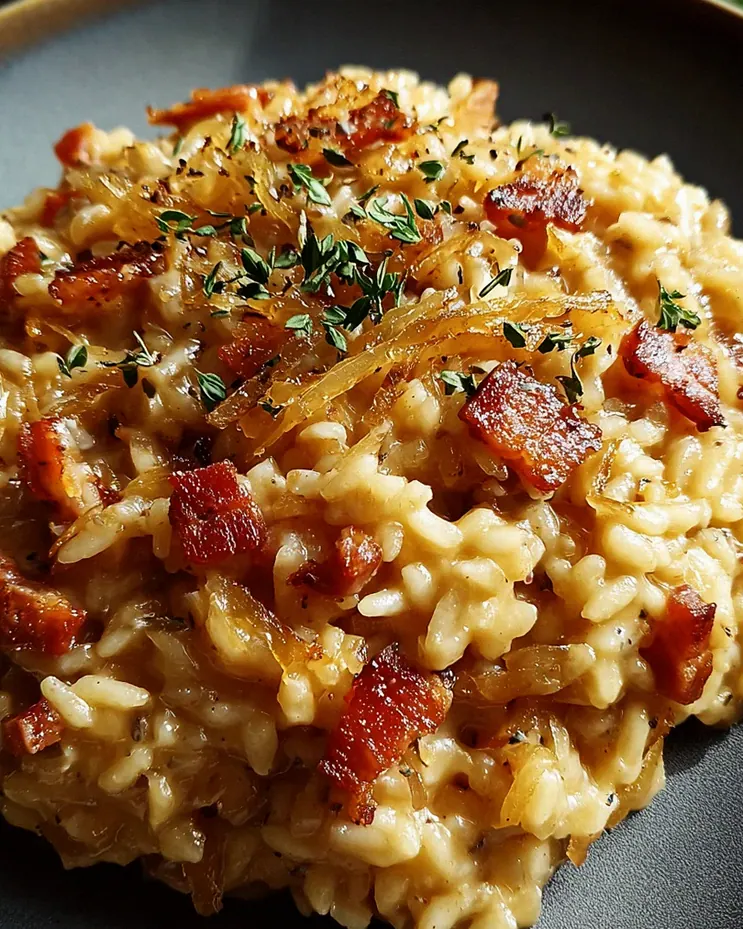 Französisches Zwiebel und Putenspeck Risotto – Schritt 1