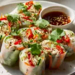 Fresh & Spicy Asian Chili Chicken Rice Paper Wraps