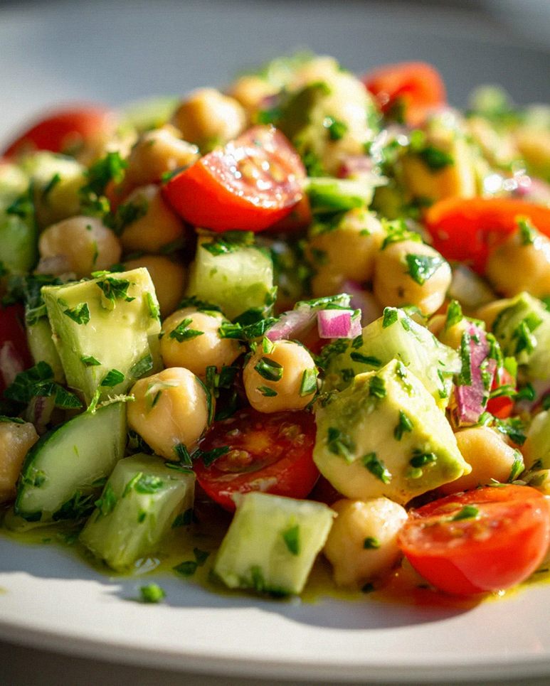Frischer Kichererbsensalat mit Avocado – Schritt 1