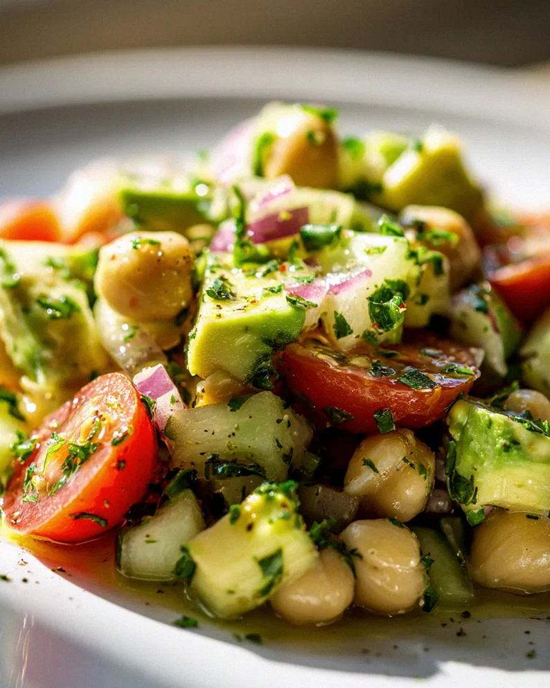 Frischer Kichererbsensalat mit Avocado – Schritt 2