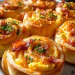 Frühstücksrollen mit Rührei, Käse und Beef Putenspeck Rezept
