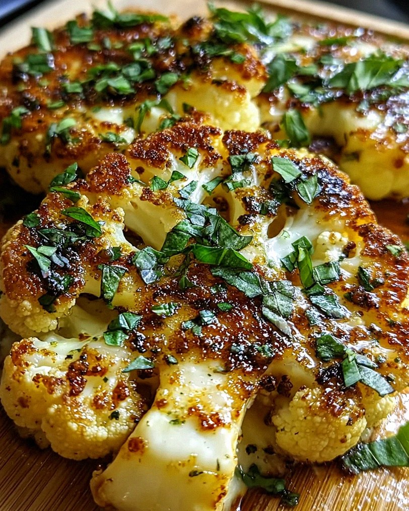 Gebackene Mozzarella-Blumenkohlsteaks – Schritt 1