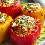 Gefüllte Paprika mit Reis und Feta – Einfaches Rezept!