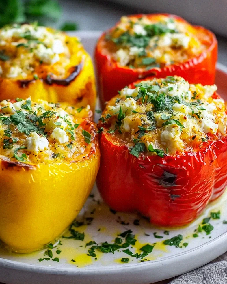 Gefüllte Paprika mit Reis und Feta – Einfaches Rezept! – Schritt 2