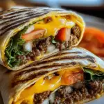 Gegrillte Cheeseburger-Wraps