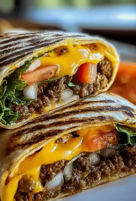 Gegrillte Cheeseburger-Wraps