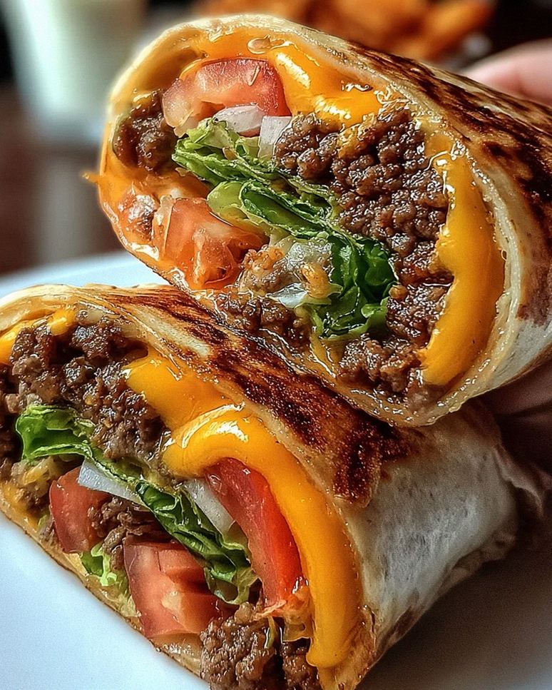 Gegrillte Cheeseburger-Wraps – Schritt 1