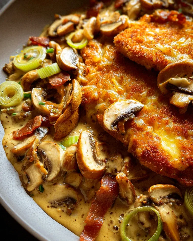 Geschmorte Schnitzelpfanne in köstlicher Jägersauce – Schritt 1