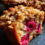 Gesunde Himbeer-Muffins mit Haferflocken-Streuseln