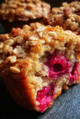 Gesunde Himbeer-Muffins mit Haferflocken-Streuseln